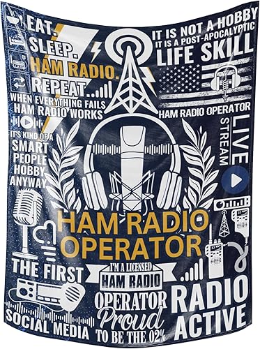 Ham Radio Gifts - Manta de franela de 65 x 50 pulgadas