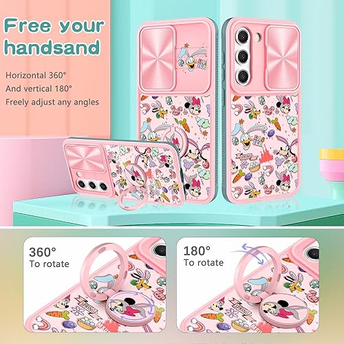 Miniatura 5 de Joyleop Funda 2 en 1 para Galaxy S23 de dibujos animados para niñas, bonitas, mujeres, adolescentes y niños, diseño de patrón con cubierta
