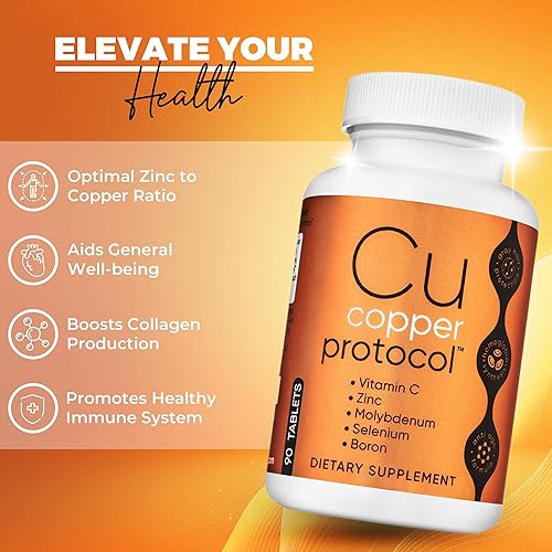 Miniatura 3 de Tabletas de suplemento mineral con cobre, zinc, vitamina C, selenio, boro y molibdeno - 90 tabletasbotella