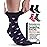 Pembrook Ankle Diabetic Socks for Women & Men - 4 Pairs Cats (Gray, Navy, Purple, Pink), Diabetic Plus Size Socks for Neuropathy
