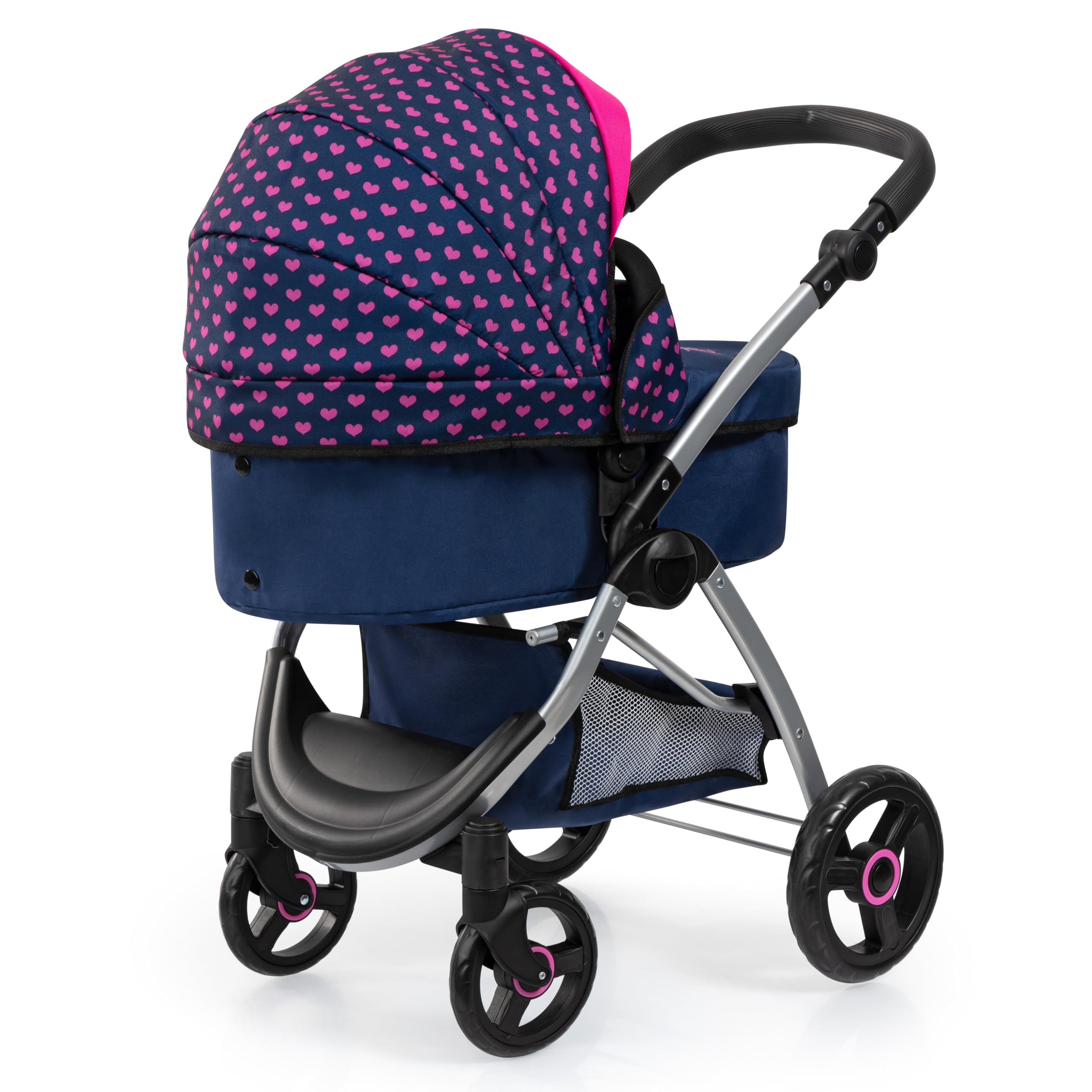 Bayer Design Cochecito De Muñeca Nostálgico | Clásico Con Cesta Y Bolsa, Para Muñecas De Hasta 46 Cm