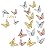 SAOROPEB 3D Butterfly Wall Decor, 72Pcs 3 Styles, Removable Butterfly Stickers, Rose Gold+Gold+Silver