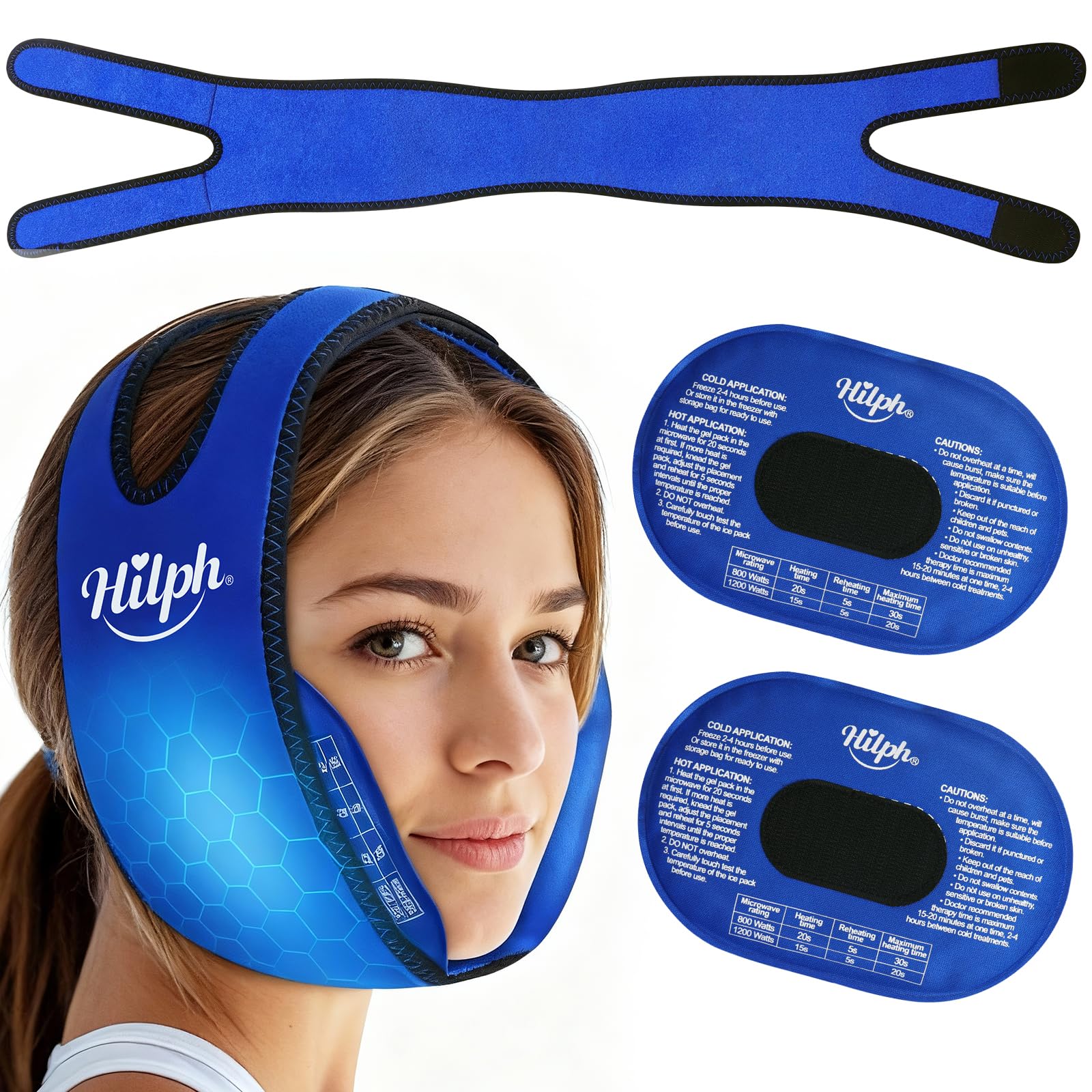 Amazon.com: Hilph Jaw Ice Pack Wrap for Wisdom Teeth, TMJ, Large