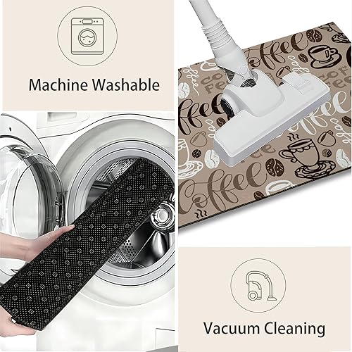 Miniatura 6 de Tapete de puerta de café de 17 x 30 pulgadas, tapete de bienvenida para decoración del hogar, casa de campo, decoración para puerta delantera,