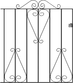 Classic Metal Scroll Garden Gates 914mm High galvanised Wrought Iron Style pedestian Swing gate (838mm Gap x 914mm High CSZP2)