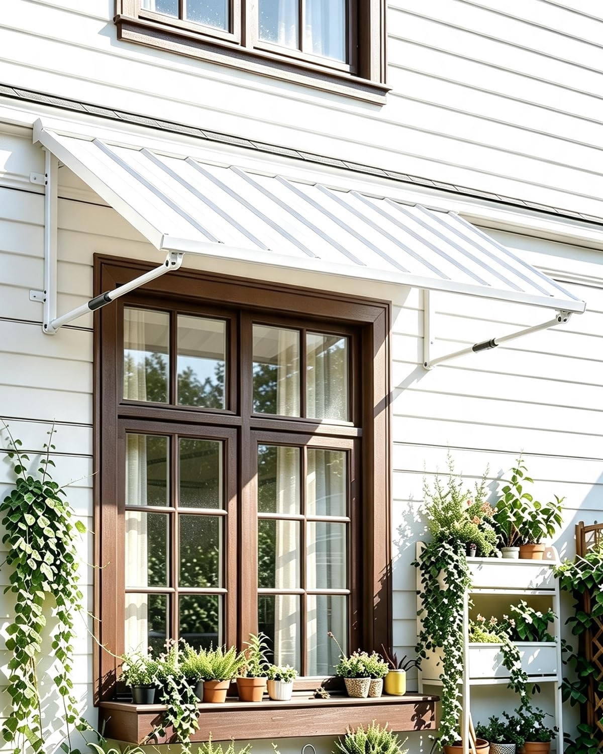 GDPFN Metal Awning for Door Entrance
