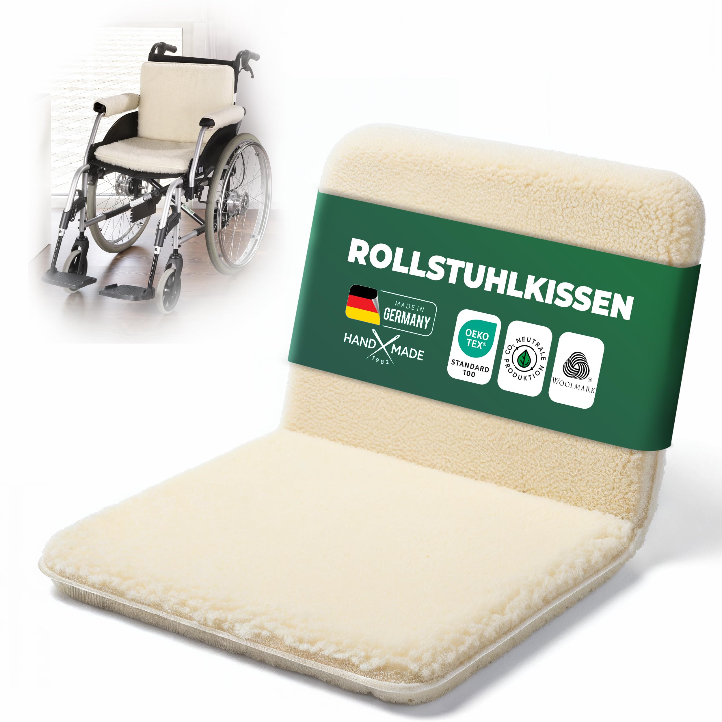 Novaliv Poduszka do siedzenia dla wózków inwalidzkich, naturalna, 50 x 80 cm, miękka poduszka do siedzenia dla wózków inwalidzkich i krzeseł, wyściełana nakładka na siedzisko zapobiegające powstawaniu