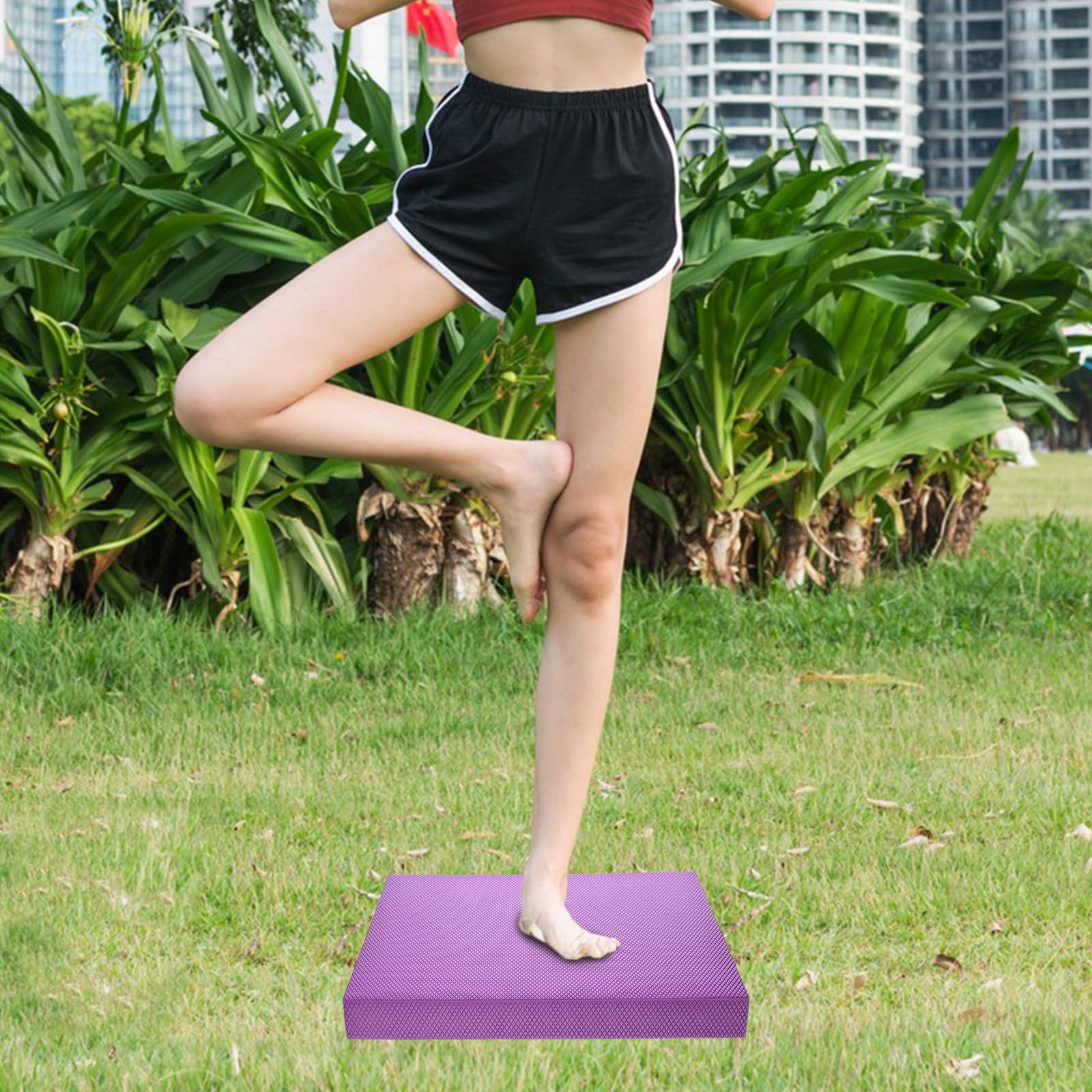 Kisangel Tappetino per esercizi di : tappetino yoga per esercizi di in ginocchio, accessorio per allenamento di stabilità, per ginocchia e caviglie, fitness per donne e uomini, 40x33 cm