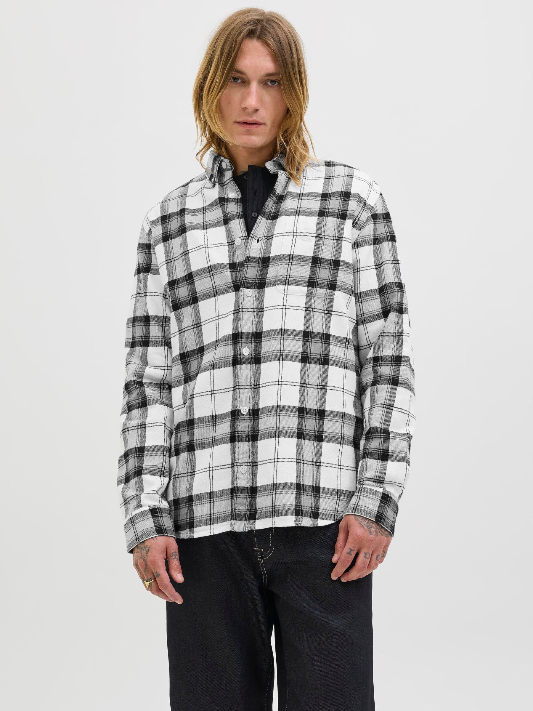 JACK & JONES Jprblubrook Check L/S Shirt Sn Jprblubrook Check L/S Shirt Sn Hombre (Pack de 1)