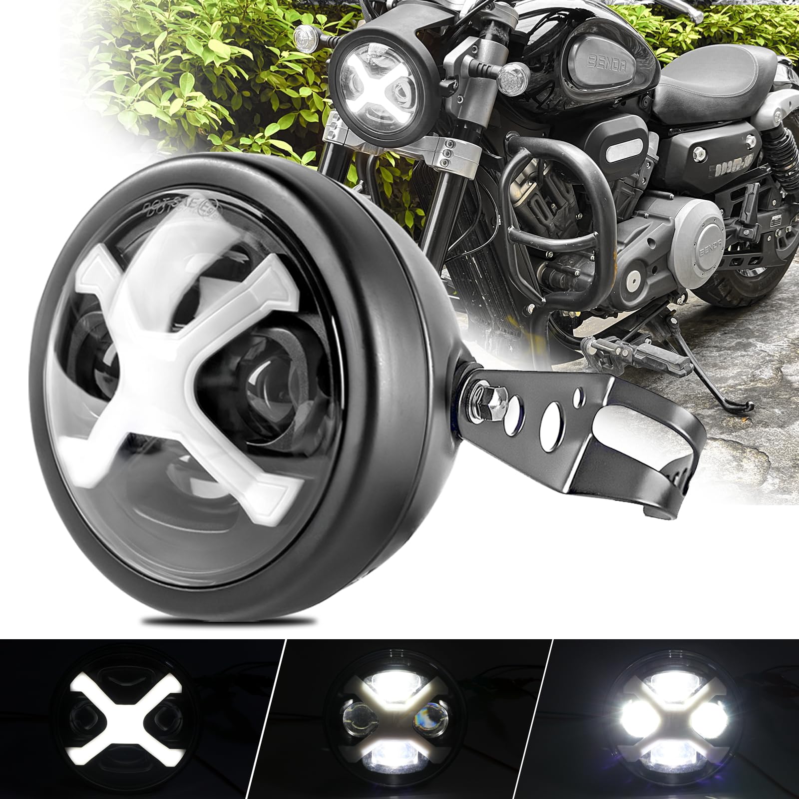 Amazon.co.jp: Vancroser 5.75インチヘッドライトシ Xスタイル 