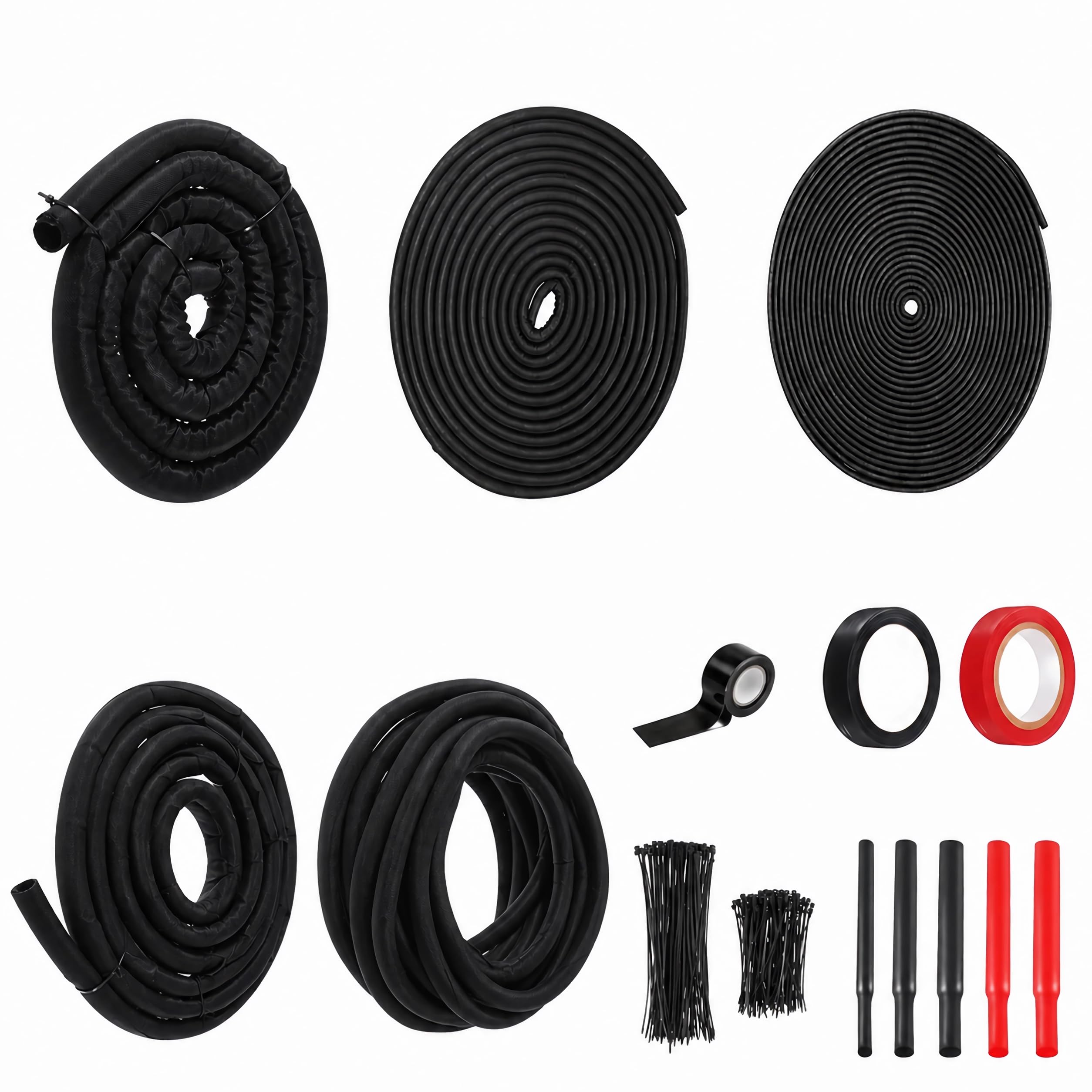 Kit Master per telaio a filo spaccato, kit di protezione per cablaggio e cablaggio per autoveicoli, cavo e manicotto senza masticazione, tubi termorestringenti, guaina intrecciata per auto, camion