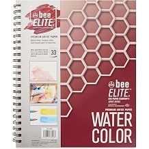 Bee EliteTM Watercolor Artist Pad 9" x 12" Spiral Bound
