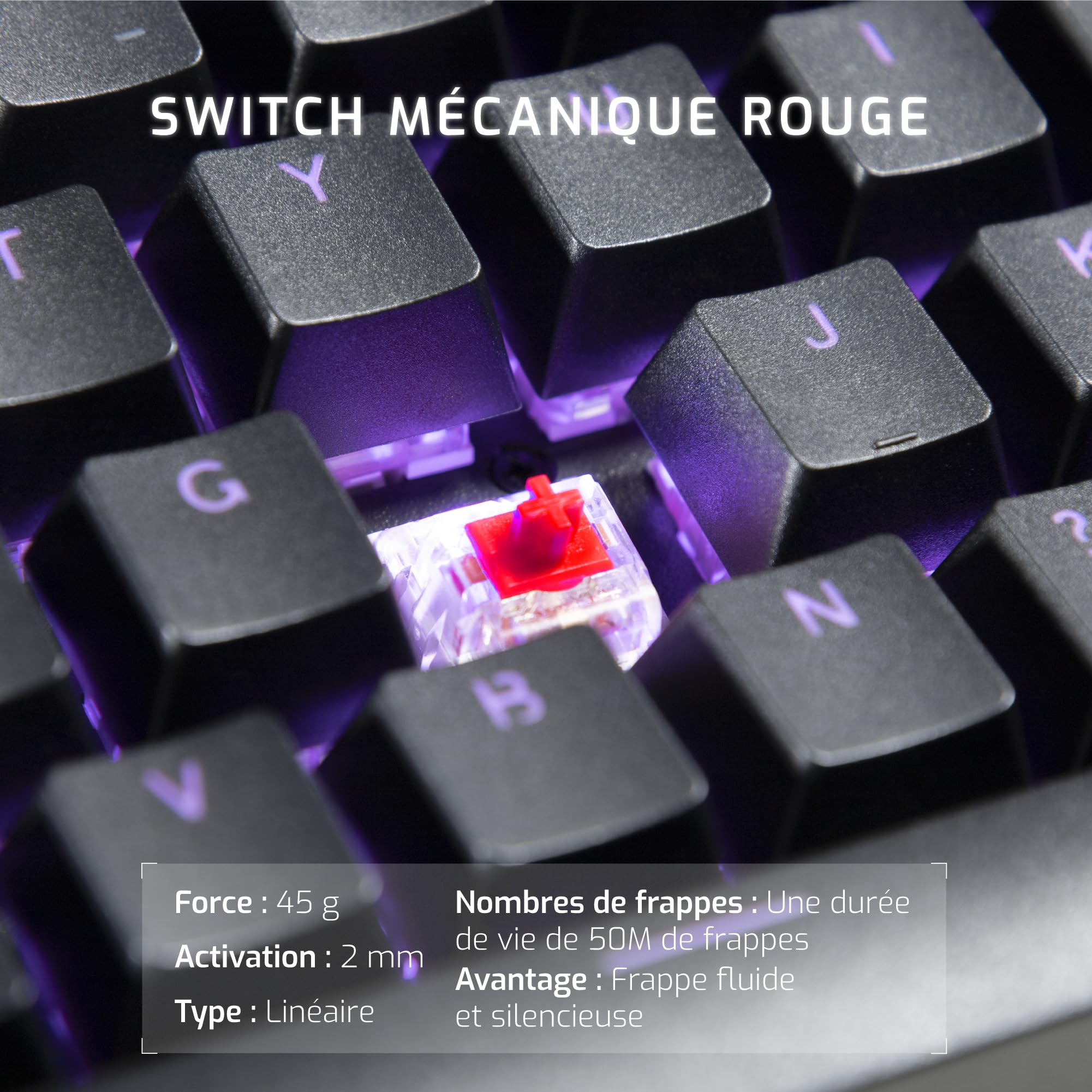 CA-240 – Tastiera Gamer espansa – 105 tasti – Meccanica Switch Rosso – Anti ghosting Completo N-Key Rollover– Retroilluminazione RGB – Cavo USB intrecciato