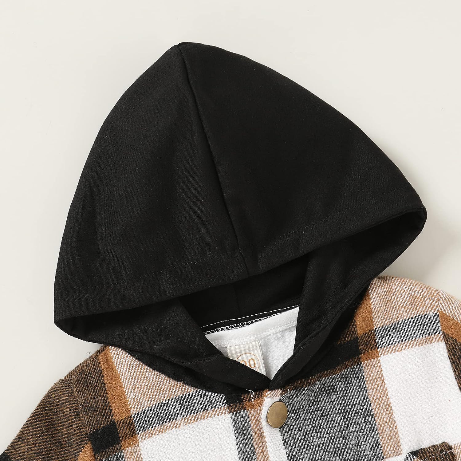 YOUNGER STAR Toddler Kids Boys Girls Flannel Hooded Plaid Shirt Button Baby Red Clothes