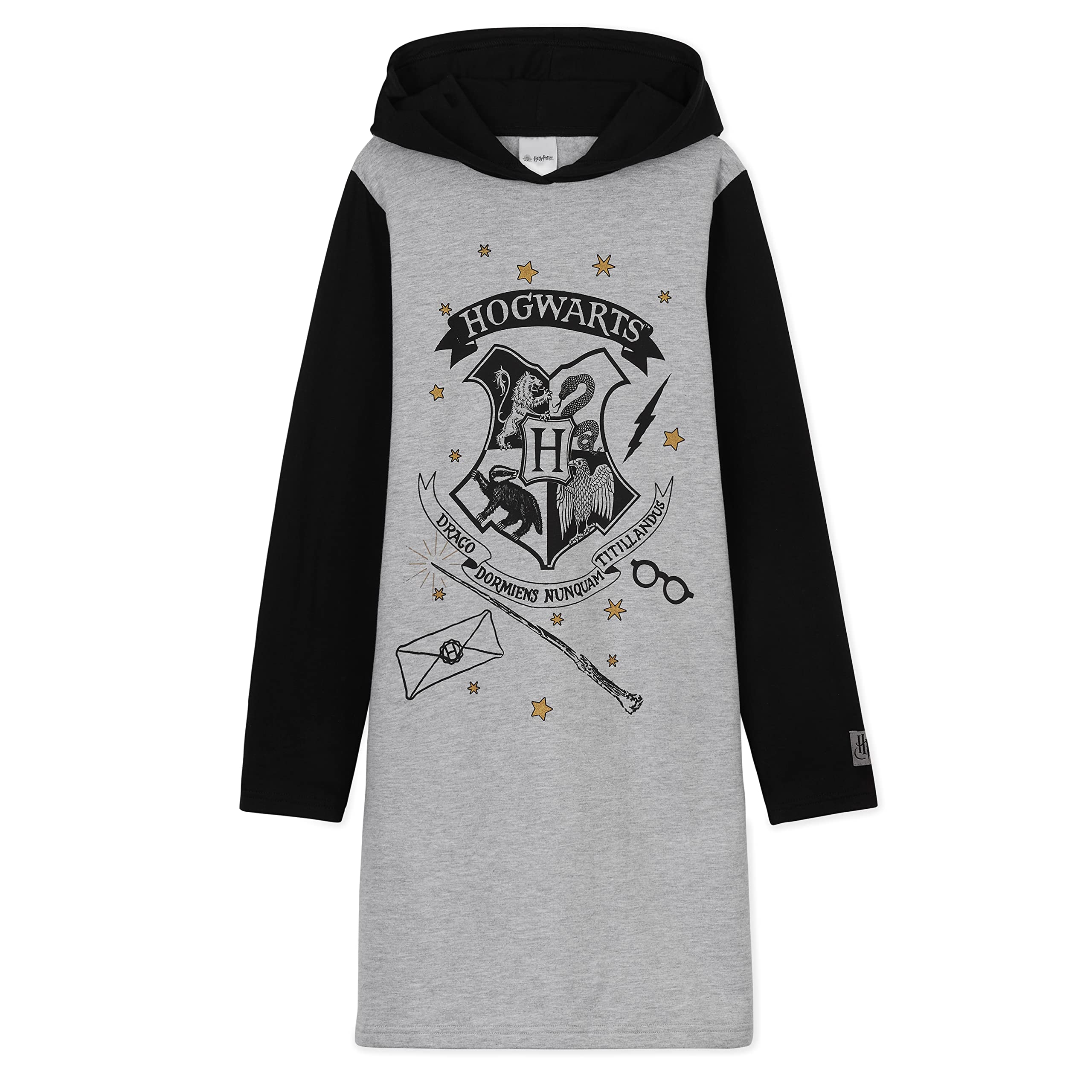Harry PotterHoodie Dress for Girls and Teens, Cotton Oversized Jumper Age 7-14