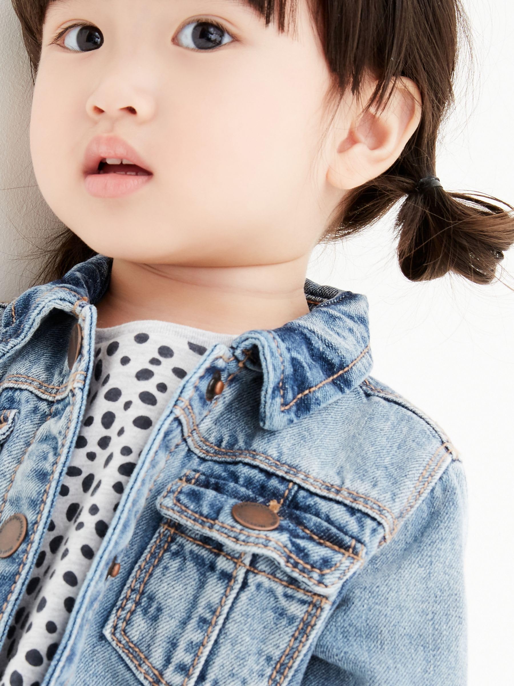 NEXT Niñas Chaqueta vaquera estilo del Oeste 100% algodón Azul Medio 12 Meses-18 Meses