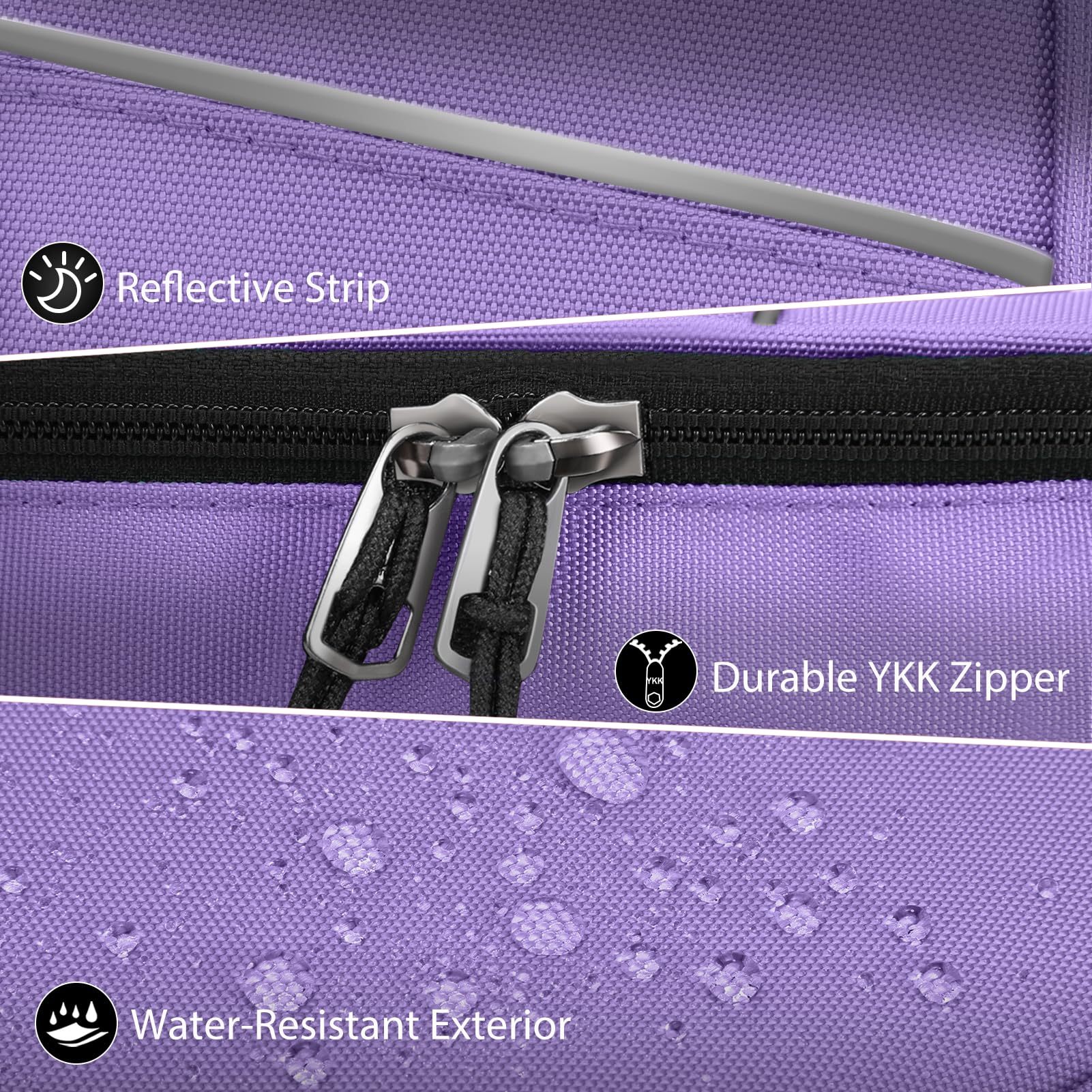 MEDMAX Enfriador Bolsa de Insulina 2 Paquetes de Hielo, Portátil Organizador de Medicamentos, Aislado Estuche para Bolígrafos de Insulina u Otros Suministros para Diabéticos, (Púrpura)