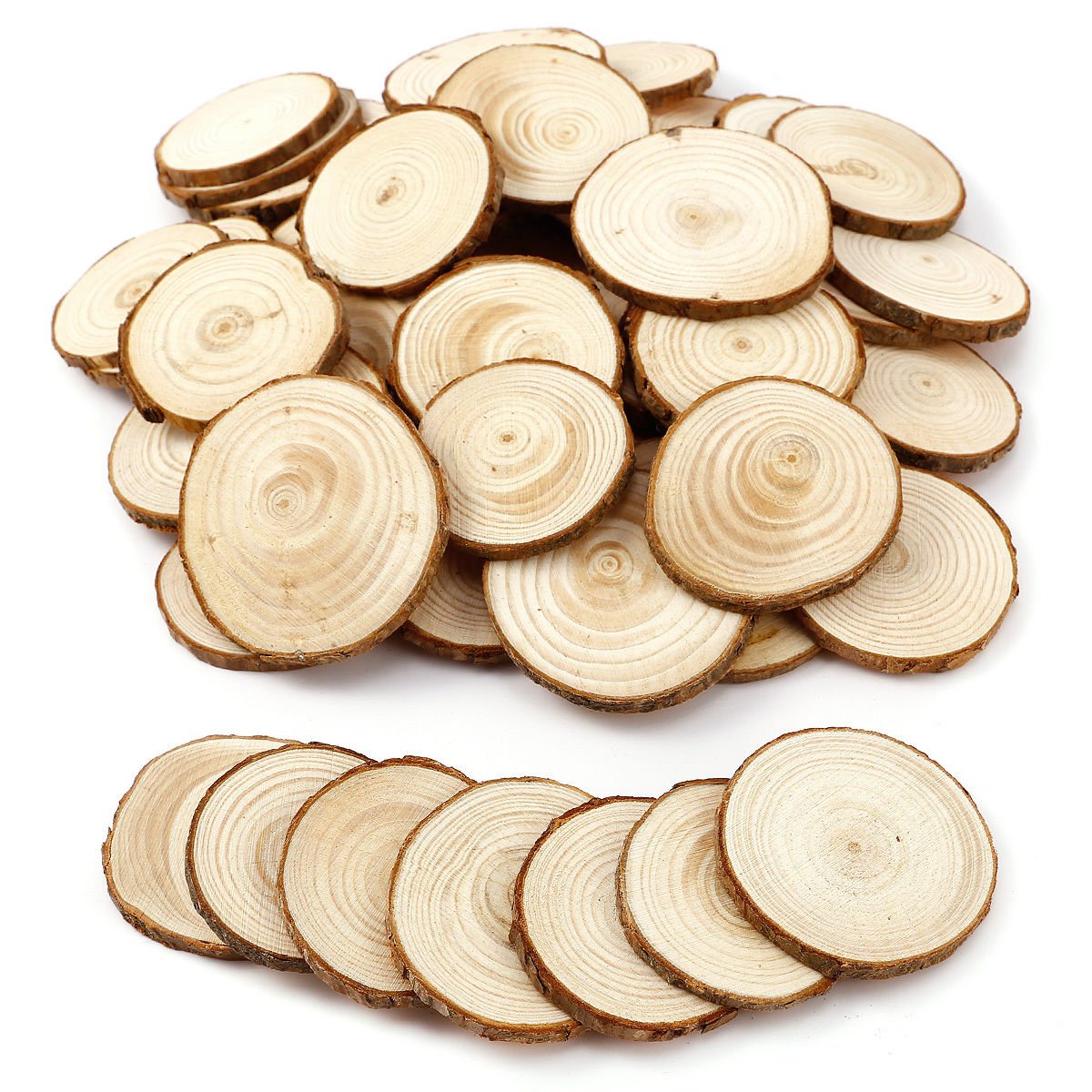 400 Dischi Di Legno Rotondi 2 Cm - Mini Dischi Naturali Non Trattati