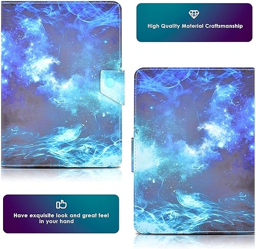 Miniatura 4 de DETUOSI Funda universal para tableta de 10.1 pulgadas, funda para tableta de 10 pulgadas, cierre magnético, portátil, funda protectora de cuero para