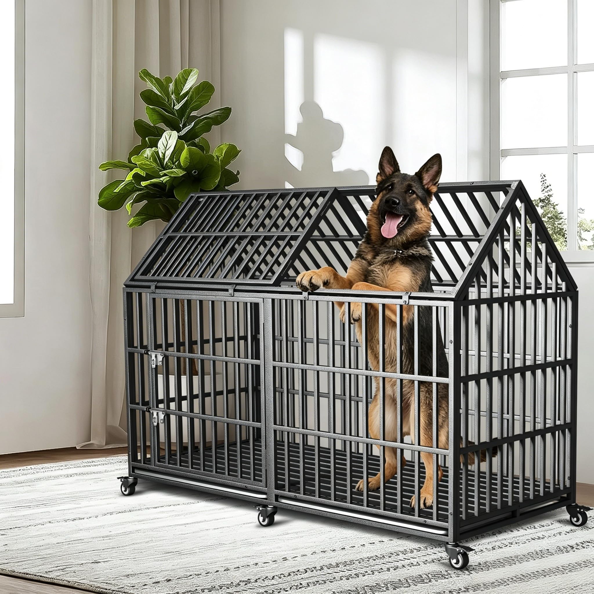 64 inch Heavy Duty Indestructible Dog Crate