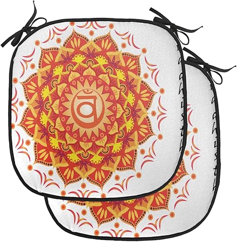 Miniatura 124 de Lunarable Cojín retro para silla, mujer con cabello, letrero de victoria con burbujas de discurso, inspirado en arte pop, acolchado de asiento para