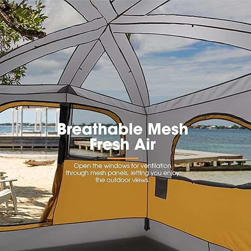 Miniatura 6 de SanHima - Tienda de campaña SUV para camping con lluvia, diseño de 2 puertas, impermeable, PU3000 mm, doble capa, para camioneta Jeep CUV modelo Y,