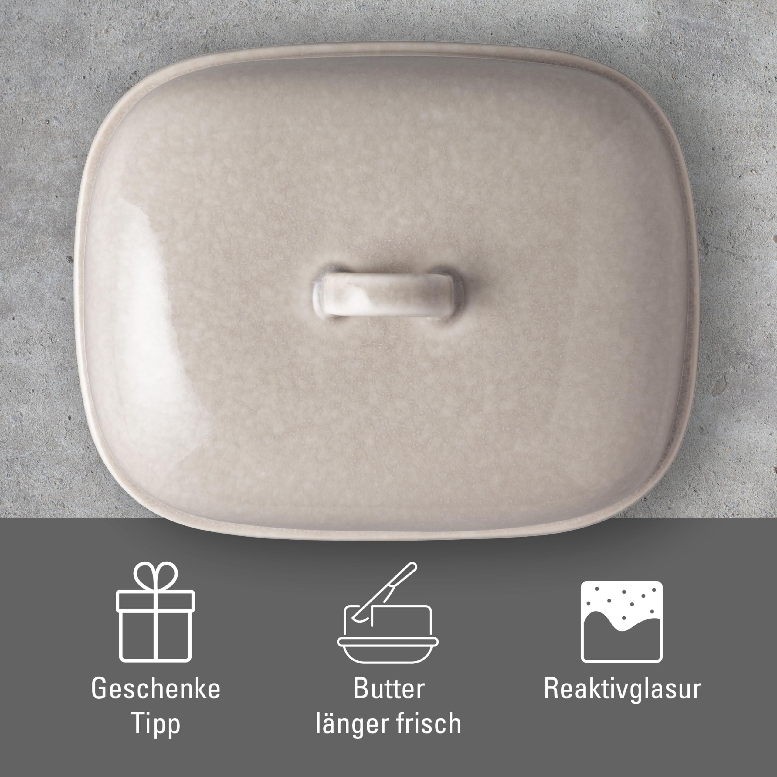 like. by Villeroy & Boch – Perlemor Home maselniczka, maselniczka porcelanowa w stylu pottery
