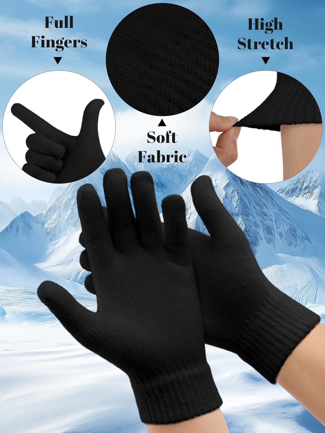 URATOT 24 Pack Beanies and Magic Gloves Set for Men and Women - Winter Hats and Gloves - Image 4