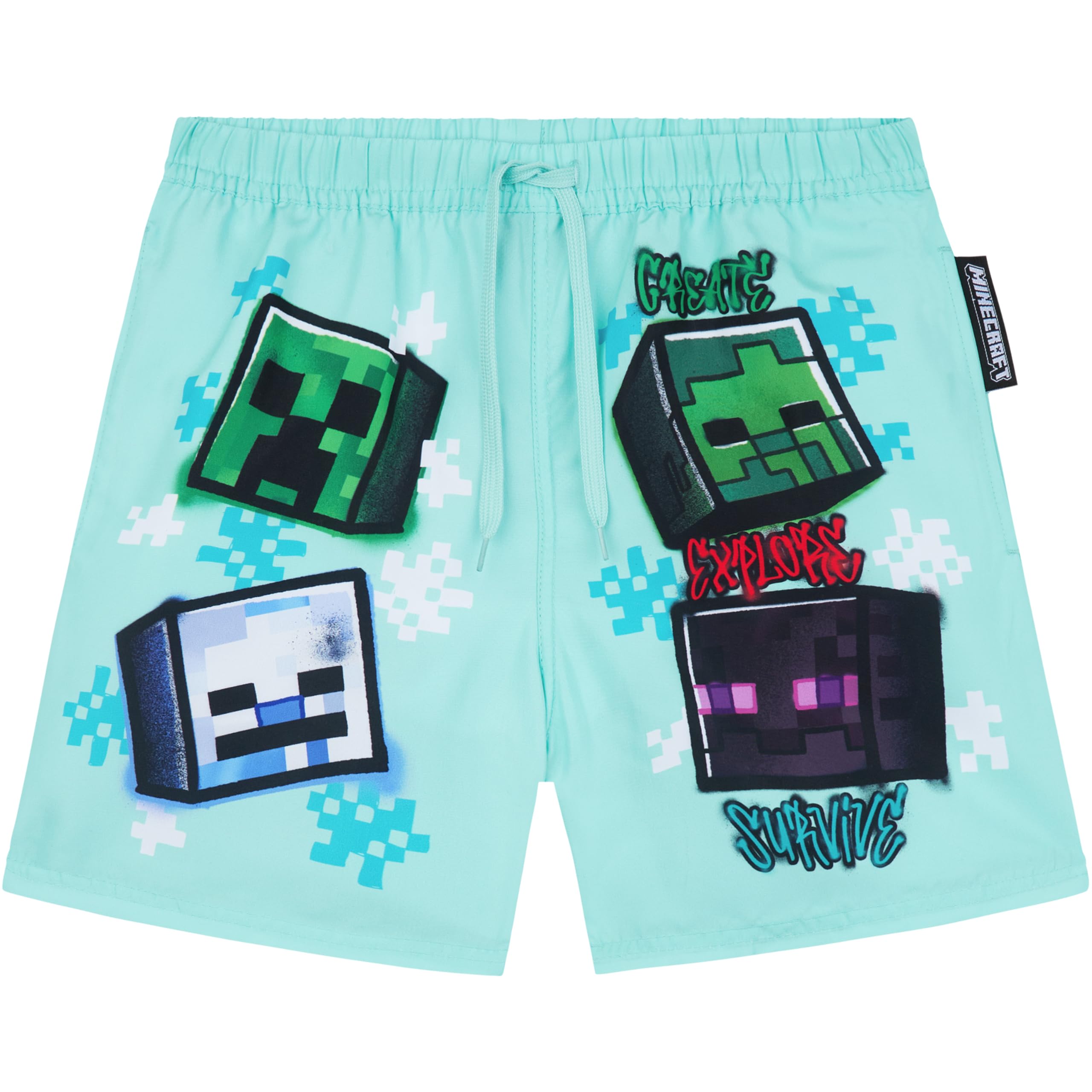 Get Trend Pokemon | Minecraft | Fortnite Bañador Niño, Pantalon Corto de Baño, UPF 50+, Secado Rápido, Forro de Malla, Bolsillos y Cintura Ajustable