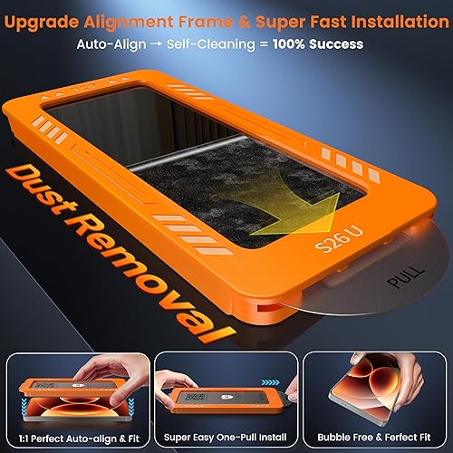 Miniatura 3 de letosan Paquete de 3 protectores de pantalla para Samsung Galaxy S26 Ultra de vidrio templado + 2 juegos de protectores separados para lente