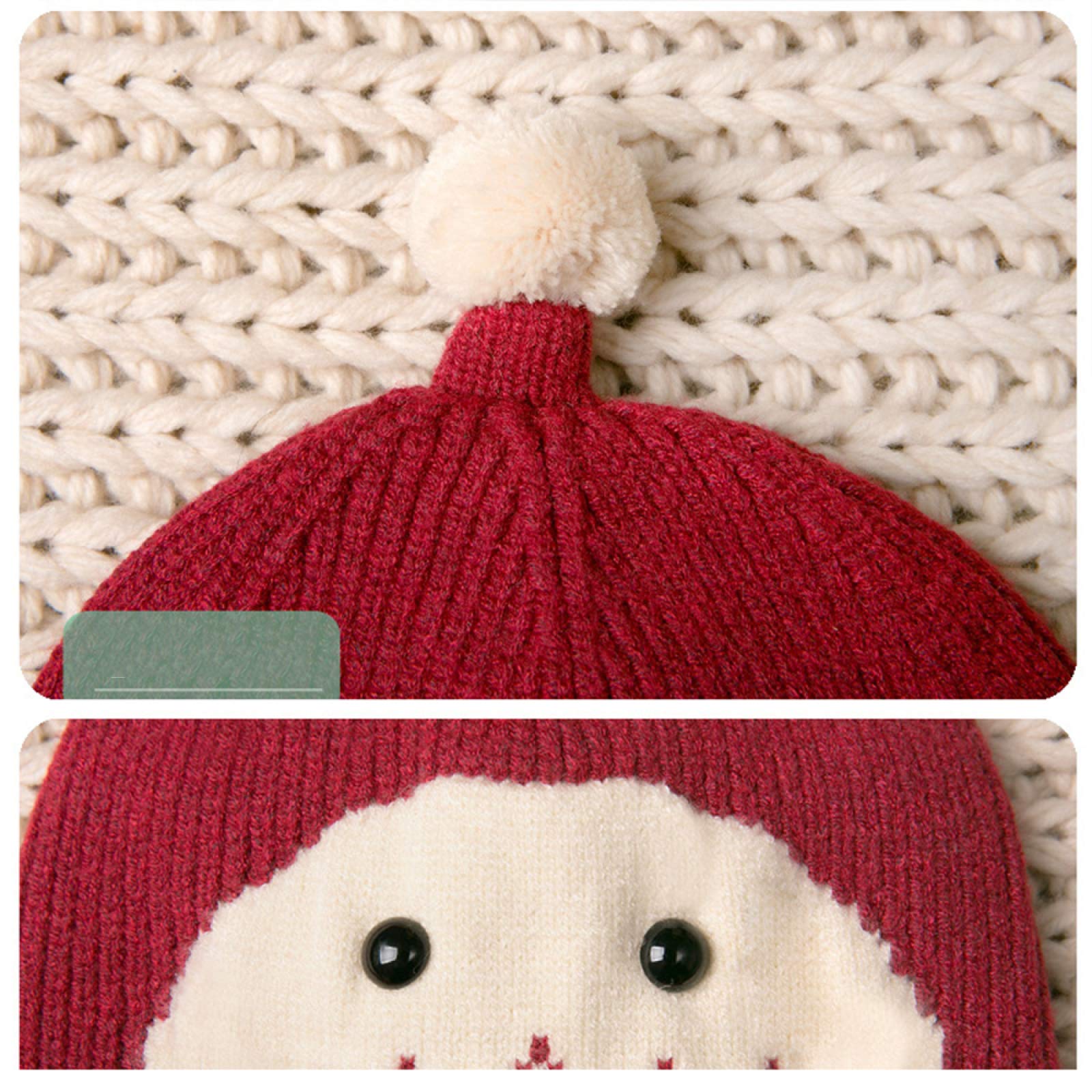 JFAN Toddler Hat Kids Beanie Hat With Pompom Boys Girls Winter Hat Lined Earflap Neck Warmers Scarf Set Coffee - View #7