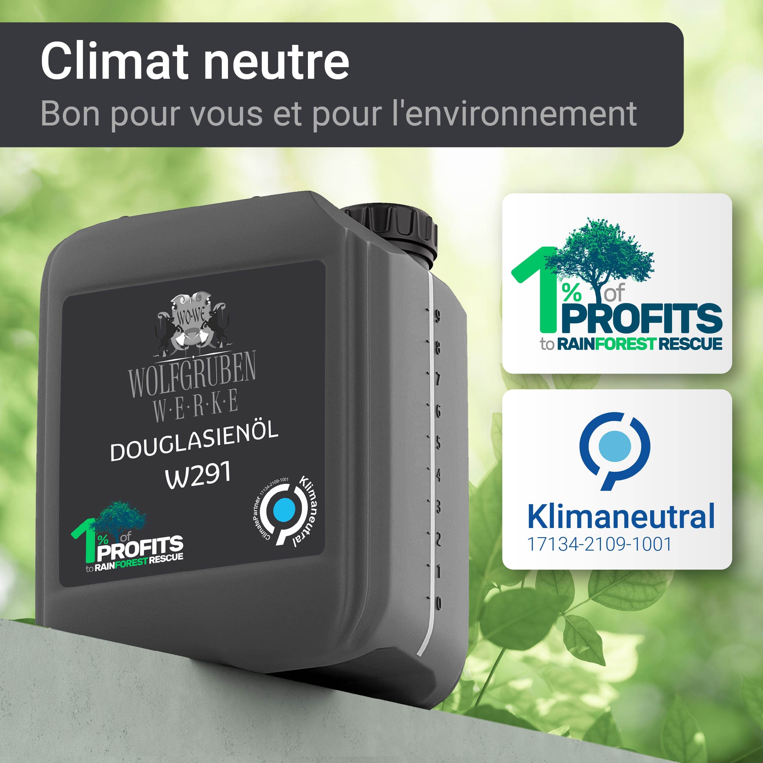 Huile saturateur bois de douglas W291 pour bois extérieur Anti-grisaillement - 10L