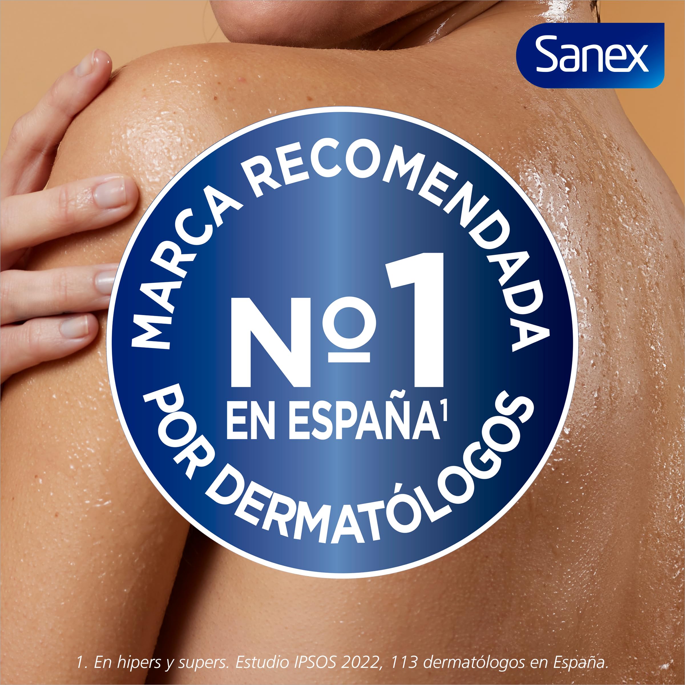 Sanex Gel de Ducha Neutro Hidratante (4x600 ml), con ingredientes esenciales, 0% sulfatos*, 0% jabón y 0% colorantes, para todo tipo de piel, hidratación duradera, tecnología triple acción — view 7