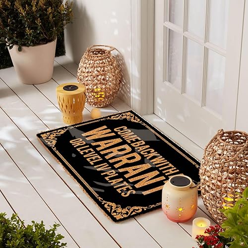 Miniatura 6 de bouulm Tapete de Halloween de 30 x 18 pulgadas para entrada al aire libre, hogar, interior, Navidad, felpudo de bienvenida con respaldo de goma