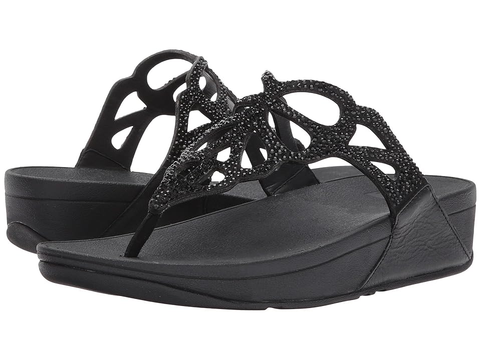 

FitFlop Bumble Crystal Toe Post (Black) Women's Shoes