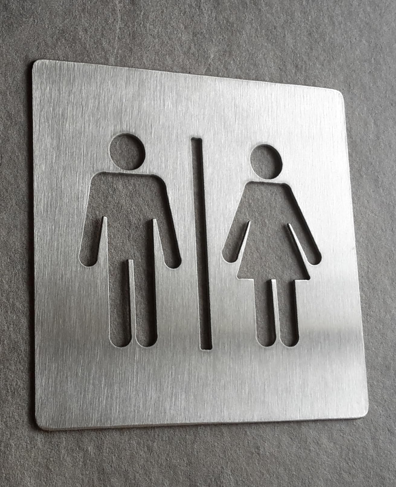 Targa Personalizzata Acciaio Inox GUZZO Creart 20x10cm - Per Bagni, Locali Pubblici, Made In Italy - Foto 4