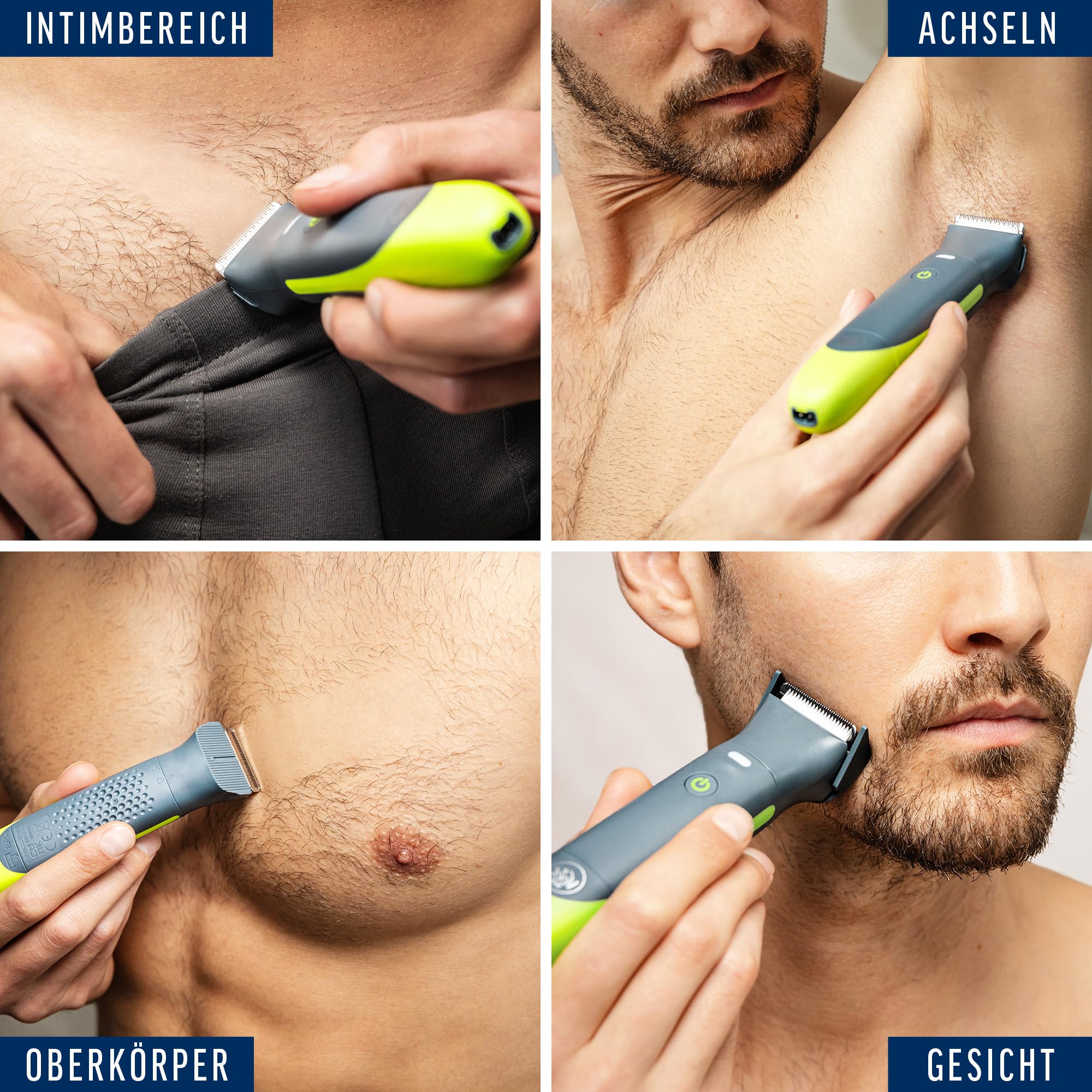 Veet Men Intimate Trimmer - Intimrasierer für Männer - Intim- und Körperrasierer für Intimbereich, Gesicht, Achseln & Oberkörper - Wasserfester Herren Haartrimmer & Rasierer, Packaging May Vary