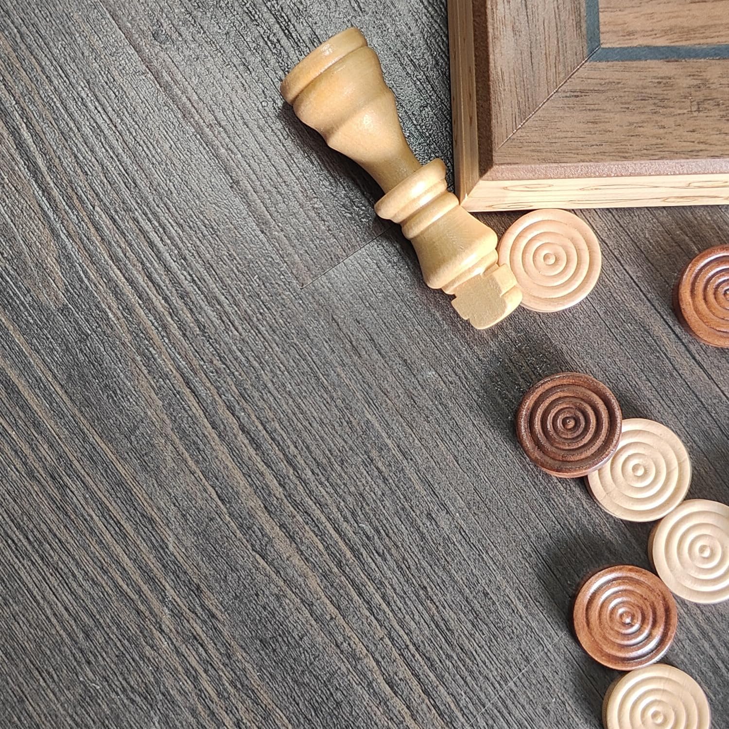 30 Pieces of Checkers just one Game- Wooden Chess Pieces only-Checkers Pieces (30MM)