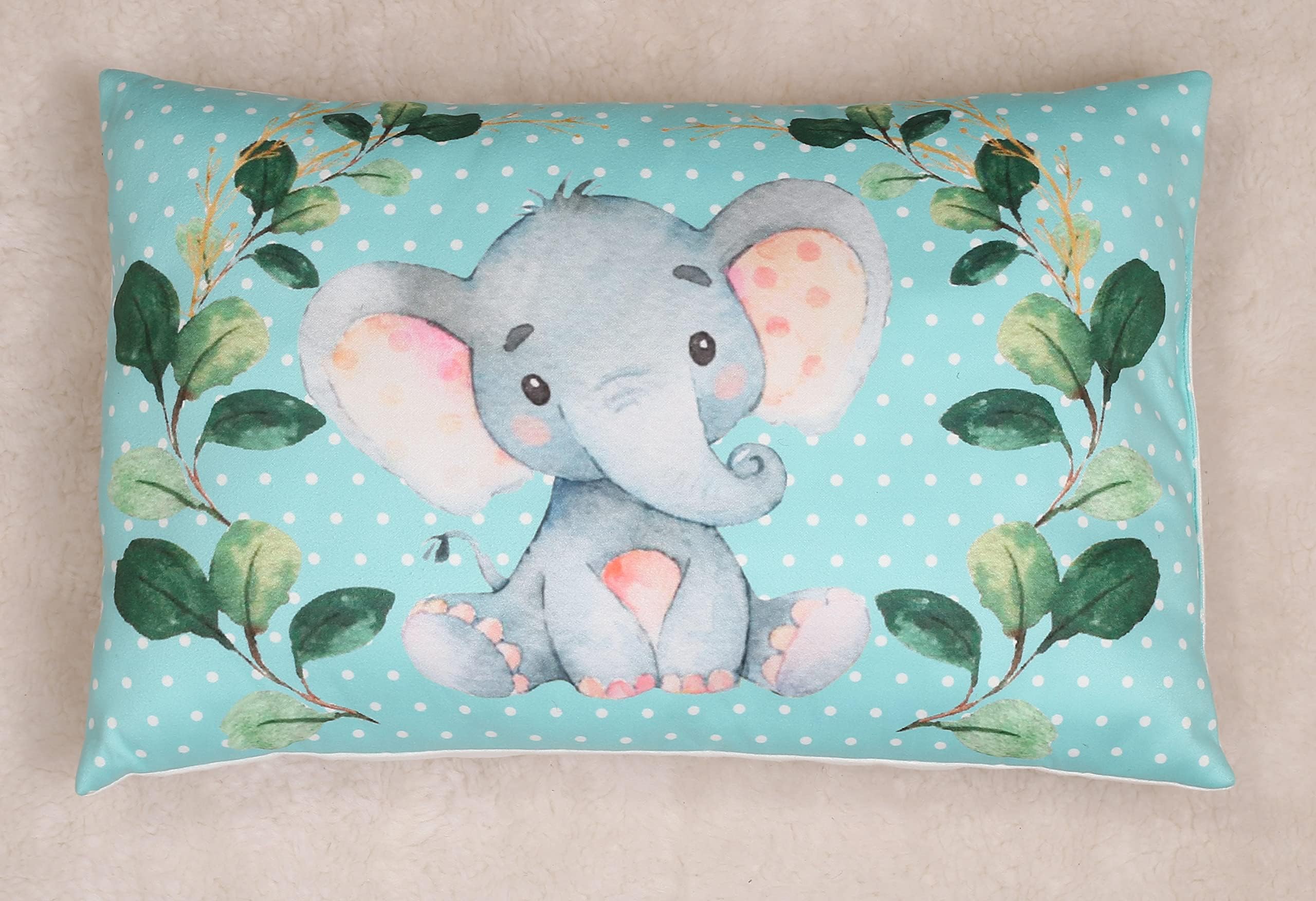 NEW COMERSยฎ Kids Pillow with Super Soft Imported Fabric, 1 to 5 Year Kids Pillows, Animal/Cartoon Prints, Kid Pillow for Sleep, Bed Set, Neck Support-12 x 18 in-201