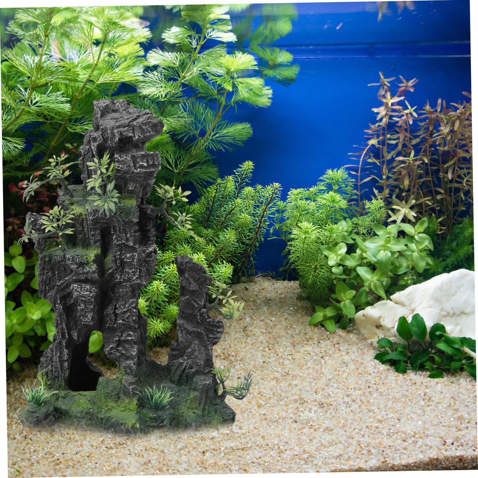 Yardwe Decoración Acuario Adorno De Rocalla Simulación De Pecera Paisaje De Rocalla Accesorio Decoración Acuario Piedras