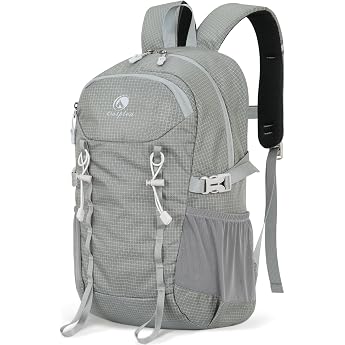 20L Small Hiking Backpack Women Men Lightweight Daypack with Back Ventilation 3D Air Mesh Daypack Backpacks Camping Travel Bicycle Sports Grey