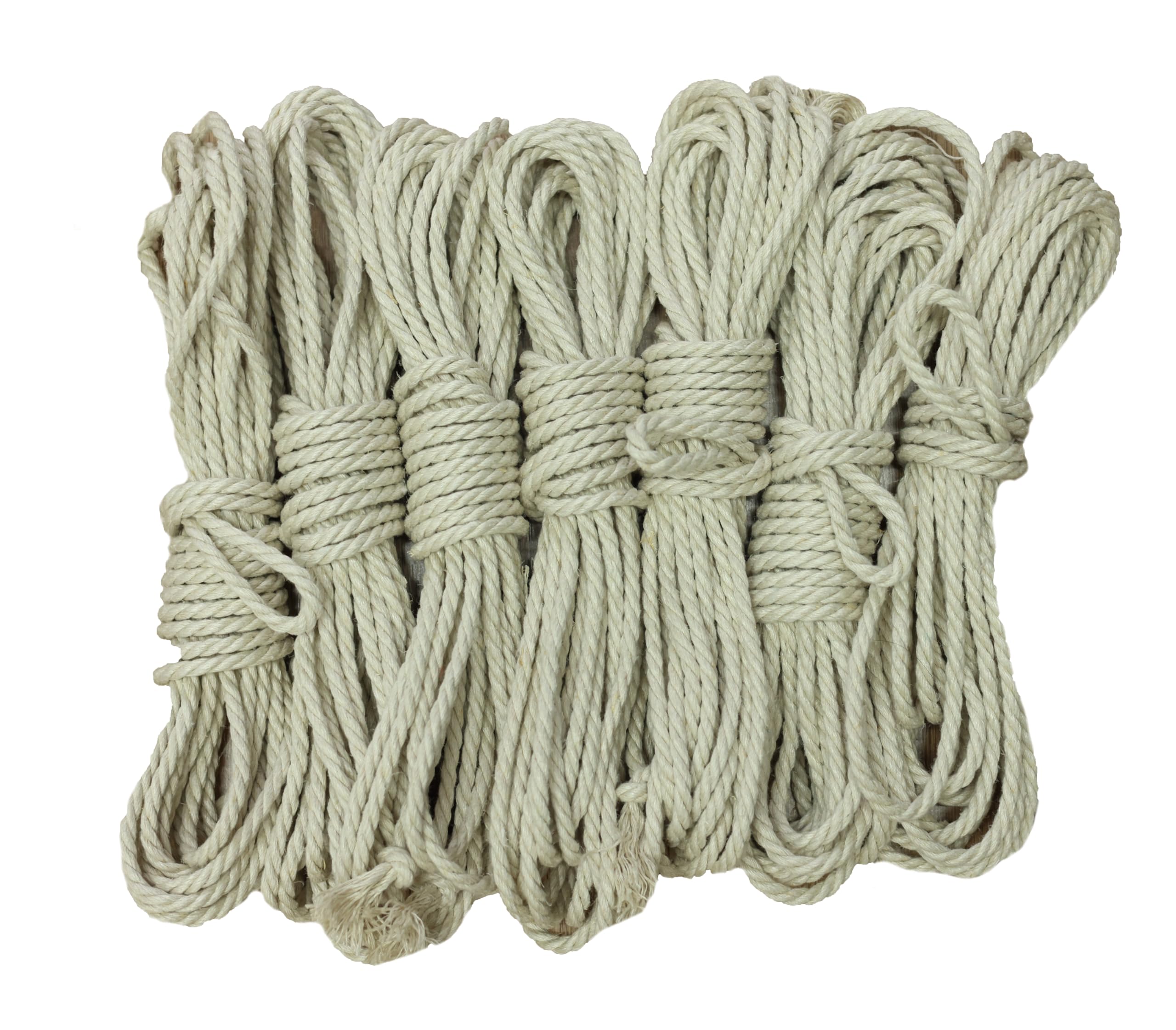 Shibariseil Bondageseil Hanfseil, naturfarben, 5,5 mm, 7X 8 m - fesselfertig ..
