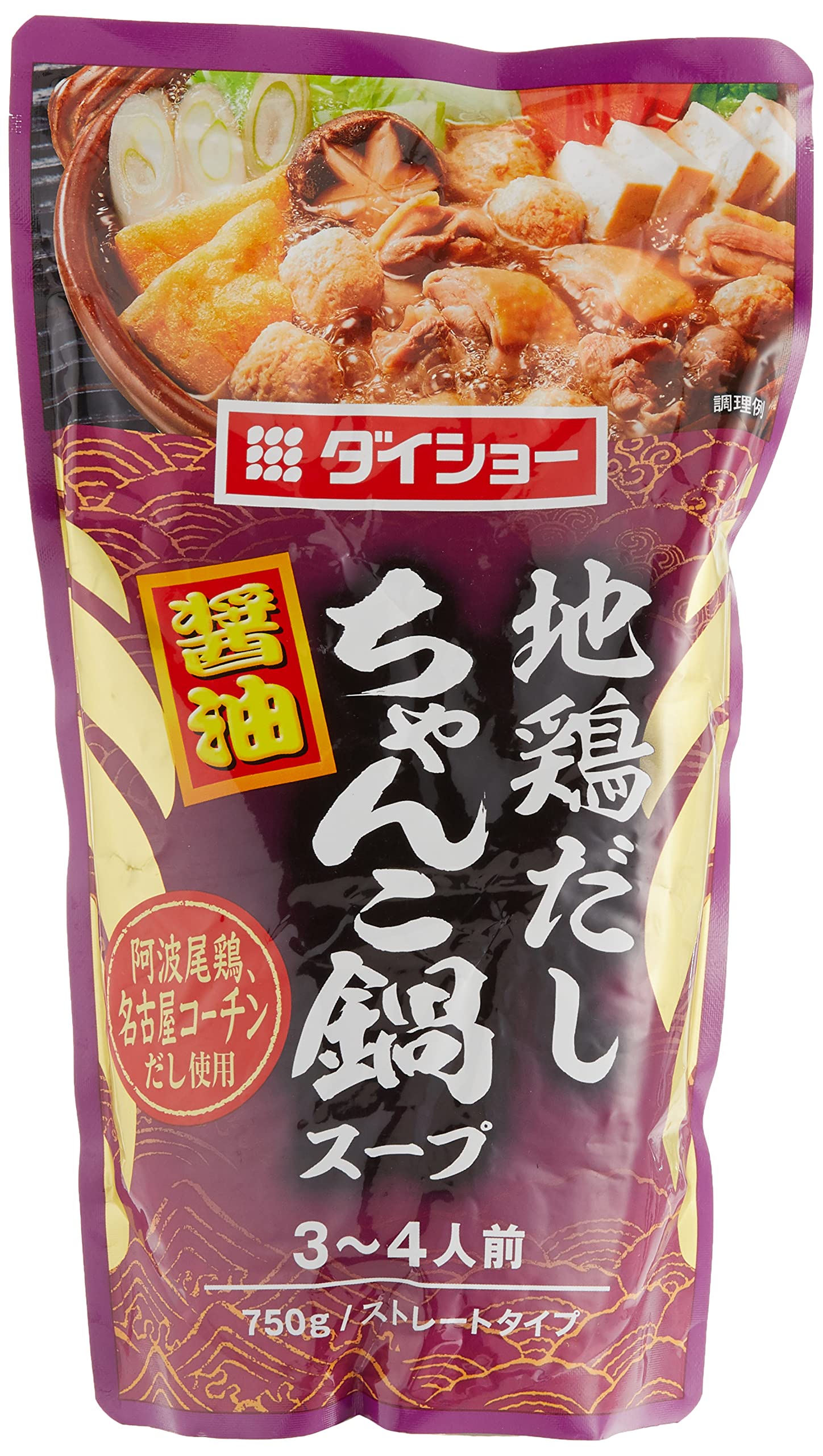 Amazon.co.jp: ダイショー 地鶏だしちゃんこ鍋スープ醤油 750g×5個
