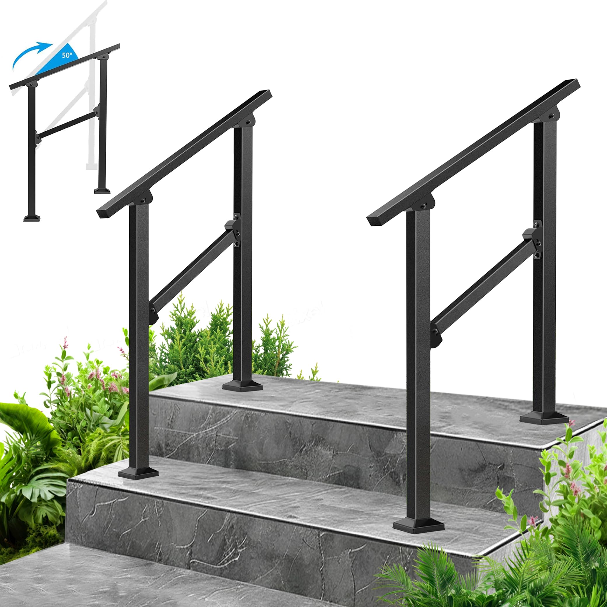 FOYUEE 2-Pack Heavy-Duty Stair Railing Kit