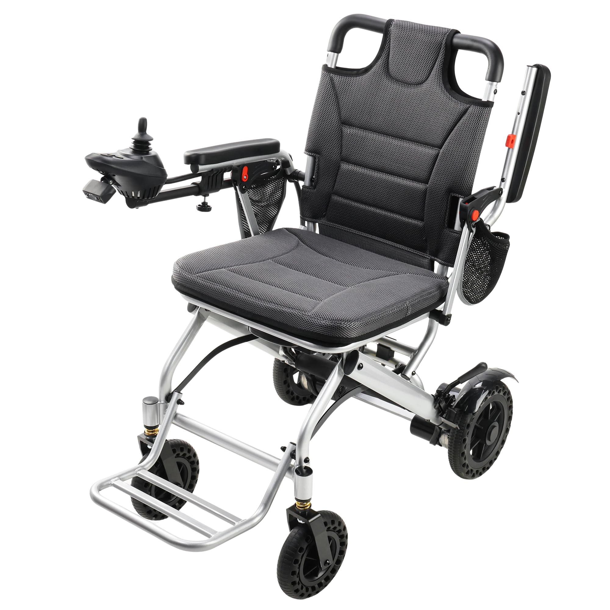 15 Miles Electric Wheelchairs for Adults Lightweight Foldable, 33 Lbs Folding Motorized Wheelchair Portable Power Wheelchair with Liftable Armrests Airline Approved