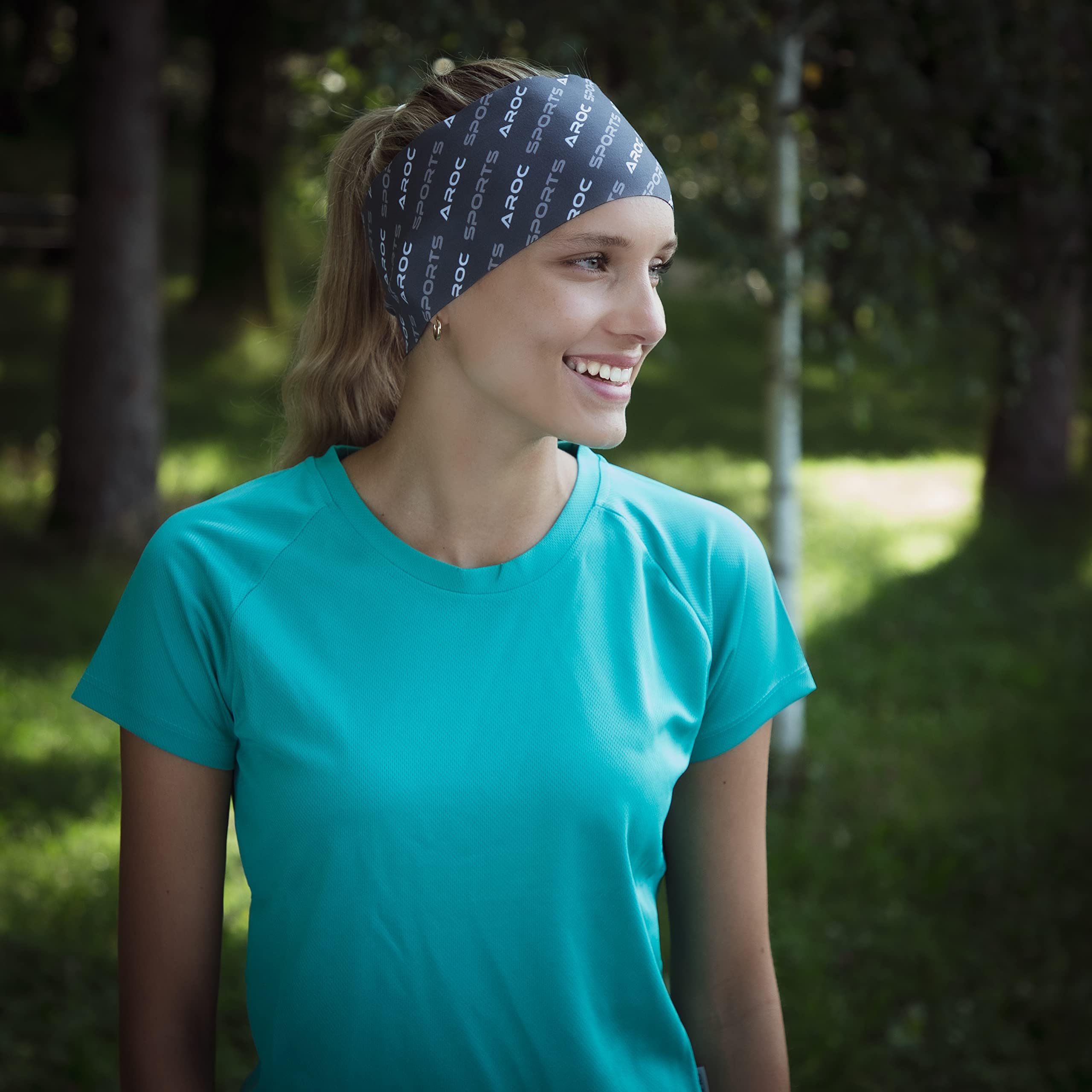 Fascia per capelli, leggera, elastica, ad asciugatura rapida, paraorecchie, fascia per il sudore, fascia per capelli, fascia per capelli, fascia per la testa, per escursioni, corsa, ciclismo, sci