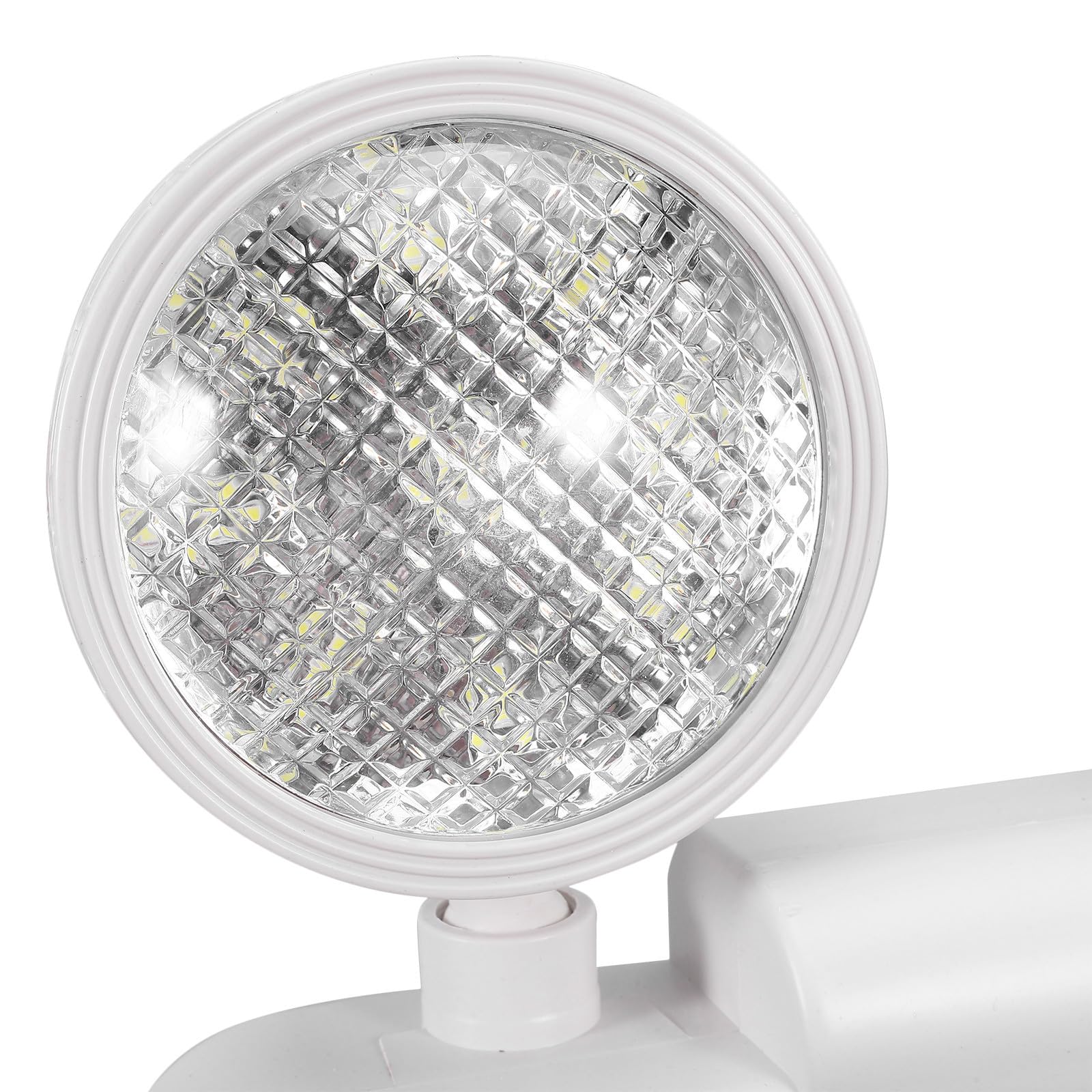 STOBAZA Lampada di Emergenza LED a Doppia Testa Bianca, Plastica | Testa Regolabile, Resistente Agli Urti, per Corridoi e Hall, Uso Business e Supermercati