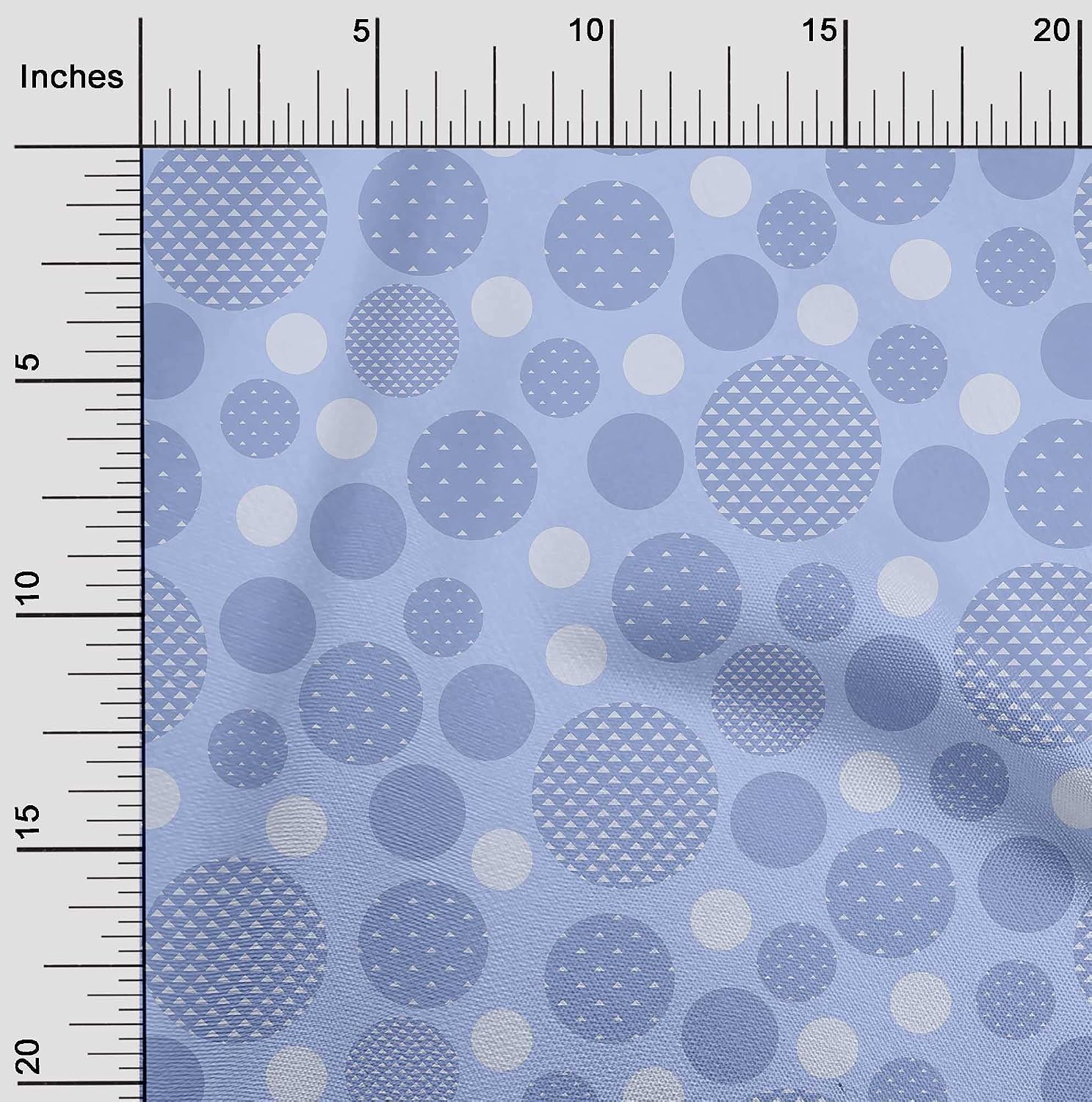 oneOone Cotton Flex Blue Fabric Geometric & Polka Sewing Fabric By The Yard Printed DIY Clothing Sewing Supplies 40 Inch Wide