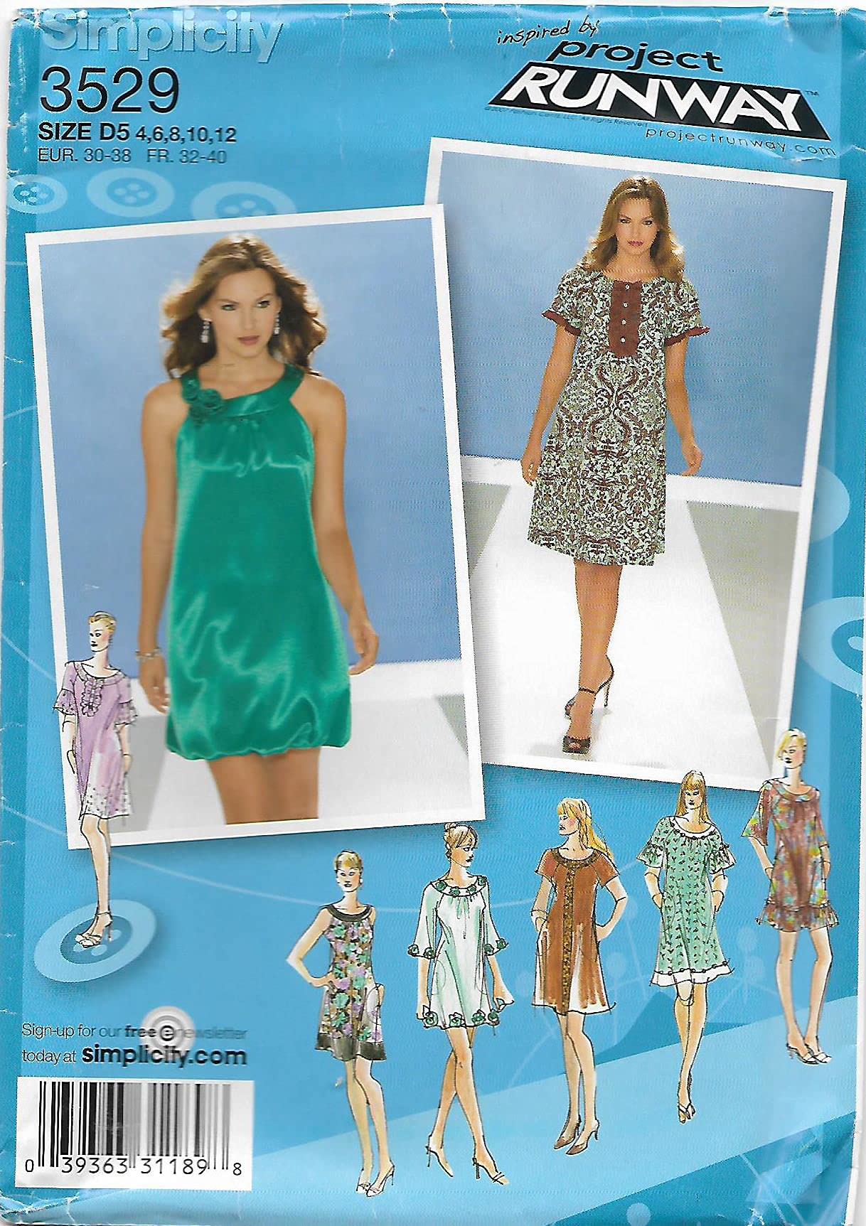 Robe pull avec variations de longueur via le patron Simplicity 3529 taille D5