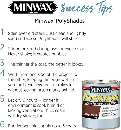 Miniatura 7 de Minwax PolyShades - Miel, satén, media pinta 213964444, sin tamaño